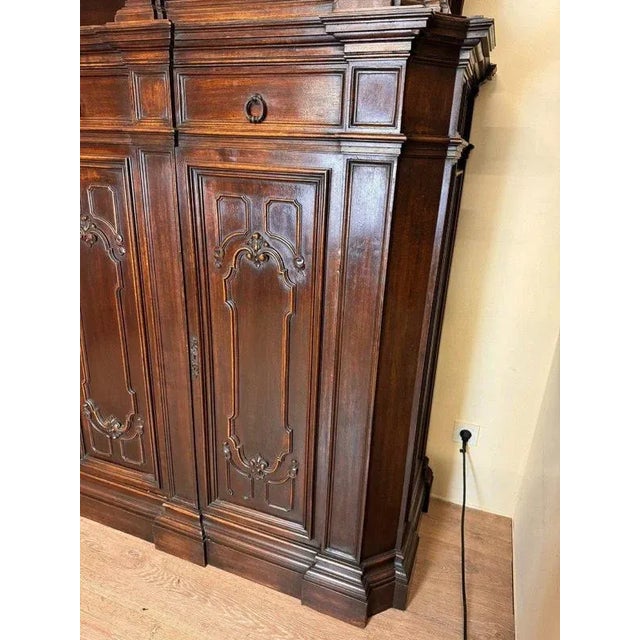 Renaissance Style Notary Cabinet in Walnut For Sale - Image 4 of 10