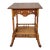 19th Century Victorian Tiger Oak Side Table - American Carved Lamp Table For Sale