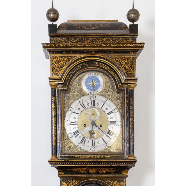 18th Century Chinoiserie Lacquered Clock For Sale - Image 10 of 18
