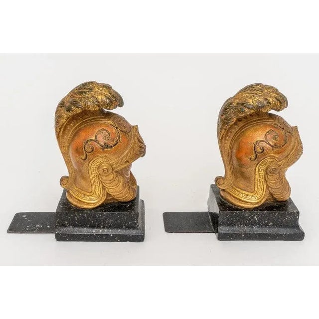 Borghese Helmet Bookends Neoclassic 1930s Italy For Sale - Image 10 of 11