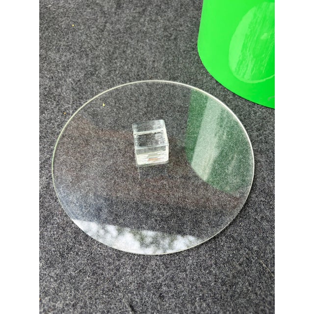 Mid 20th Century Mid 20th Century Mid Century Modern Lime Green Vinyl & Lucite Ice Bucket For Sale - Image 5 of 18