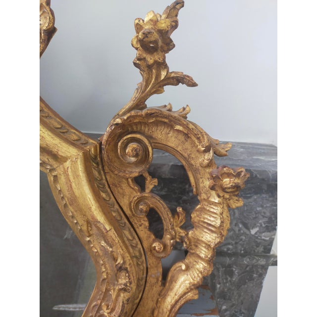 Antique Louis XV Wooden Mirror For Sale - Image 5 of 11