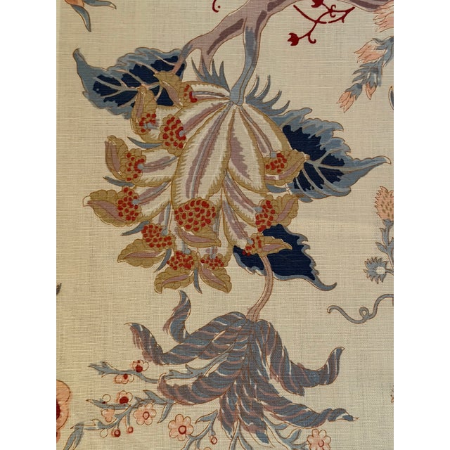 Linen Schumacher 175780 Indian Arbre Tea Fabric 5 1/2 Yards For Sale - Image 8 of 8