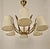 Vintage Pendant Light in Brass with Silk Shades by Josef Frank, 1955 For Sale - Image 9 of 17