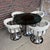 Mid-Century Modern Vintage Russell Woodard Style Chrome Swivel Dining Set With Smoked Glass Top For Sale - Image 3 of 12