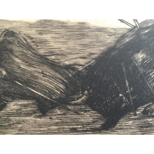 Antique Original Bullfight Etching For Sale In Providence - Image 6 of 13