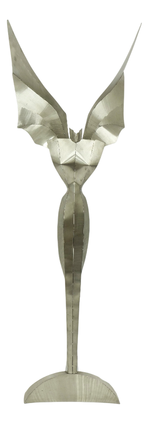 Sculptural Stainless Steel Angel Floor Lamp by Reinhard Stubenrauch, Germany, 1990s