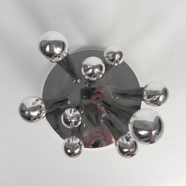 Silver 9-Light Ceiling Lamp by Gaetano Sciolari for Boulanger, 1970s For Sale - Image 8 of 18
