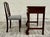 Antique American Empire Mahogany Writing Desk With Lyre Back Needlepoint Chair For Sale - Image 10 of 13