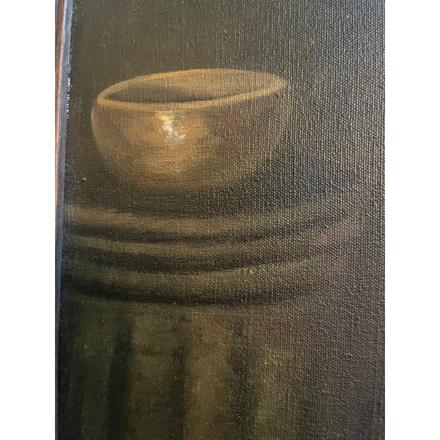 Brown Mid 20th Century Continental School Portrait Oil Painting, Framed For Sale - Image 8 of 9