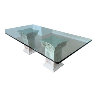 Late 20th Century Glass Dining Table For Sale
