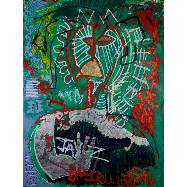 Jay-Z Basquiat. Transformation: The Masks of God by Sax Berlin For Sale