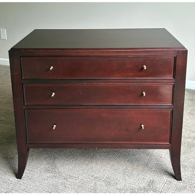 Late 20th Century Pair of Barbara Berry for Baker Mahogany Commode Nightstand / End Tables For Sale - Image 5 of 10