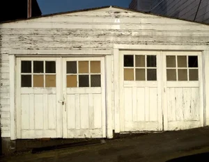 Contemporary Night Photograph "Double Garage" by John Vias