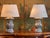 Chinese Near Pair of 19th Century Chinese Export Baluster Form Vases Fashioned Into Lamps For Sale - Image 3 of 12