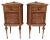 Vintage Louis XVI Style Metal and Mirror Marquetry Nightstands, 1920s, Set of 2 For Sale