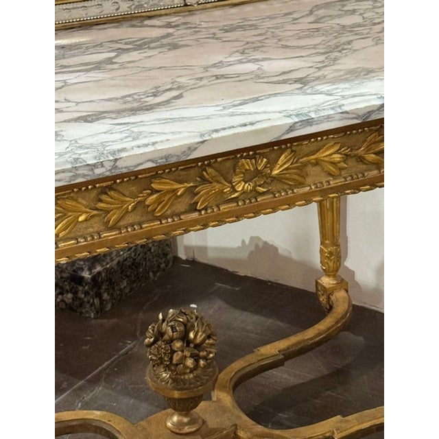 French Fine 19th C. French Louis XVI Giltwood Center Table For Sale - Image 3 of 7