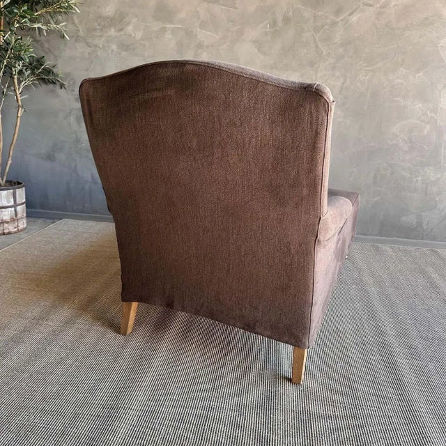 Alma Chaise Lounge Slipcover Only - Cafe Noir For Sale In Los Angeles - Image 6 of 6