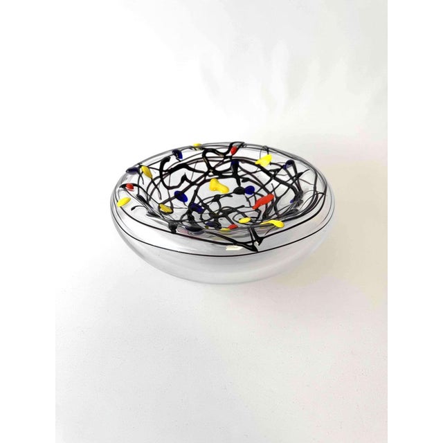 White Glass Drip Painting Object by Richard Rooze, 2008 For Sale - Image 8 of 12