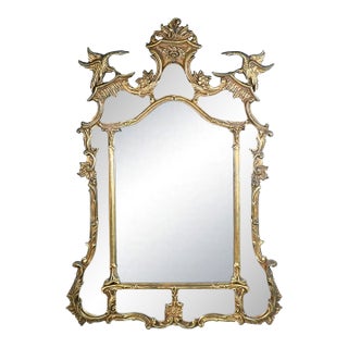 Vintage Gold Chippendale Mirror For Sale