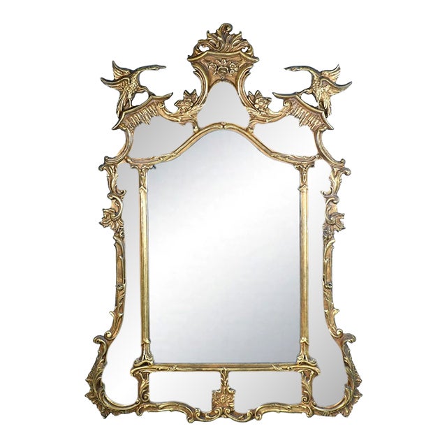 Vintage Gold Chippendale Mirror For Sale