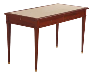 Leather Top Mahogany Writing Desk in the Manner of Jean-Michel Frank, C. 1940