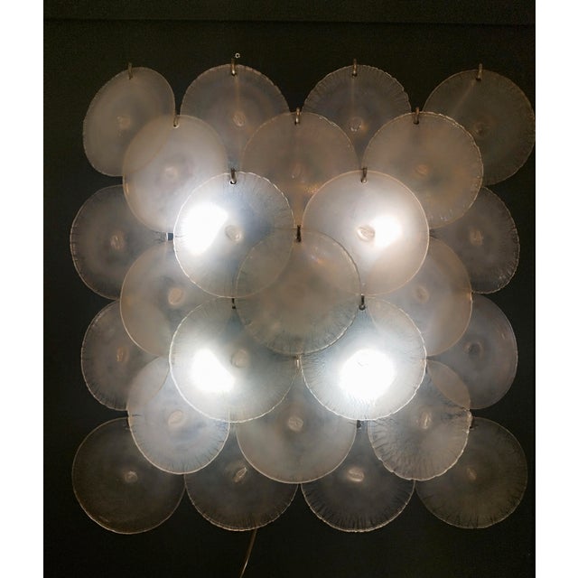 Iridescent Murano Glass Wall Lamp, Italy, 1970s For Sale - Image 10 of 11