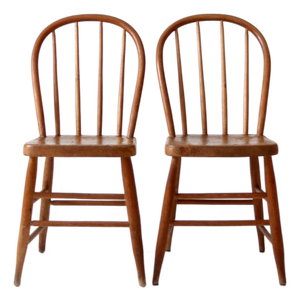 Vintage Windsor Bow Back Chairs Pair