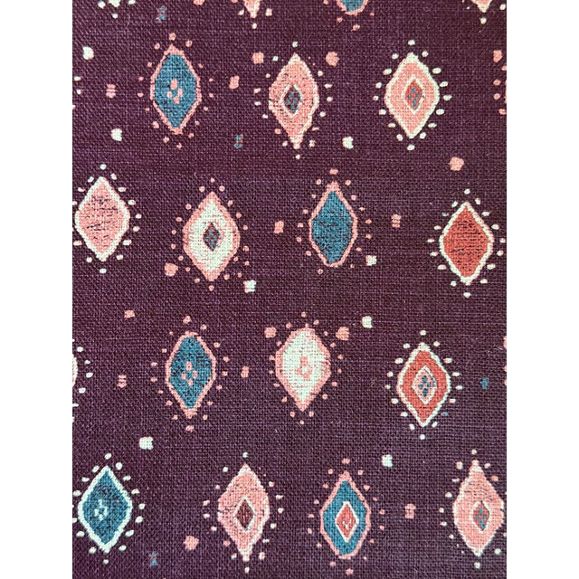 Peter Dunham OONA - AUBERGINE SKU: 111ONA04 Linen Fabric 5 2/8 yards DESCRIPTION A tribal motif with a great rhythm and...