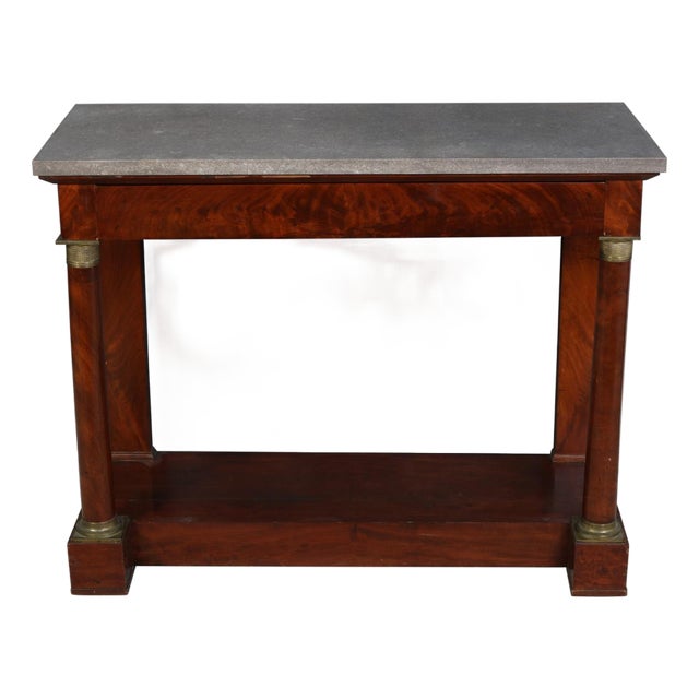 French Empire Style Marble Top & Mahogany Pier Console For Sale