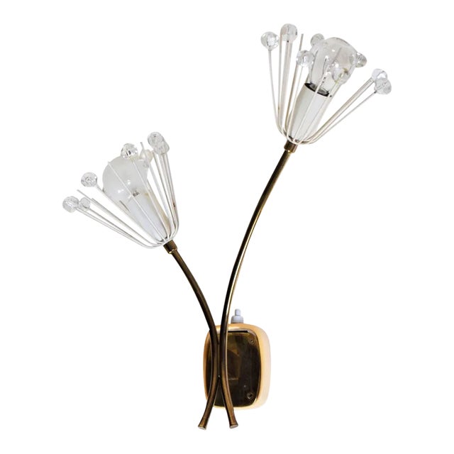 Large Pyra Snowflake Sconce by Emil Stejnar for Rupert Nikoll, 1950s For Sale