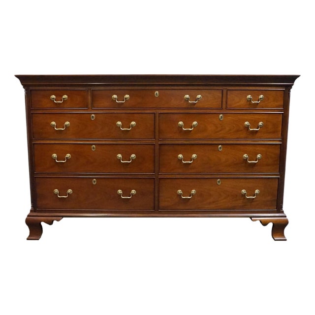Hickory Chair James River Collection Solid Cherry Traditional 68" Double Dresser For Sale