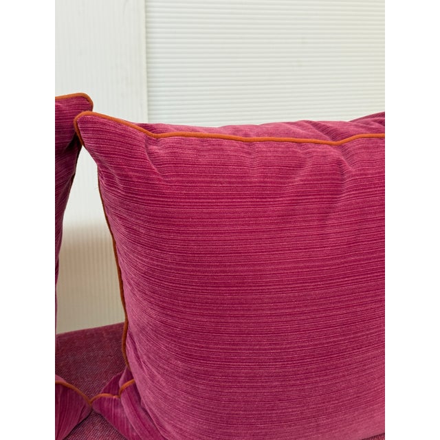 Susan Lund Chastain Magenta/Berry Throw Pillows, Pair For Sale - Image 4 of 12