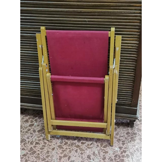 Brown Italian Children's Beach Chair, 1960s For Sale - Image 8 of 9