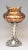 Silver Plated Amber Papillon Iridescent Vase with Pewter Mounting from Loetz, 1890s For Sale - Image 3 of 9