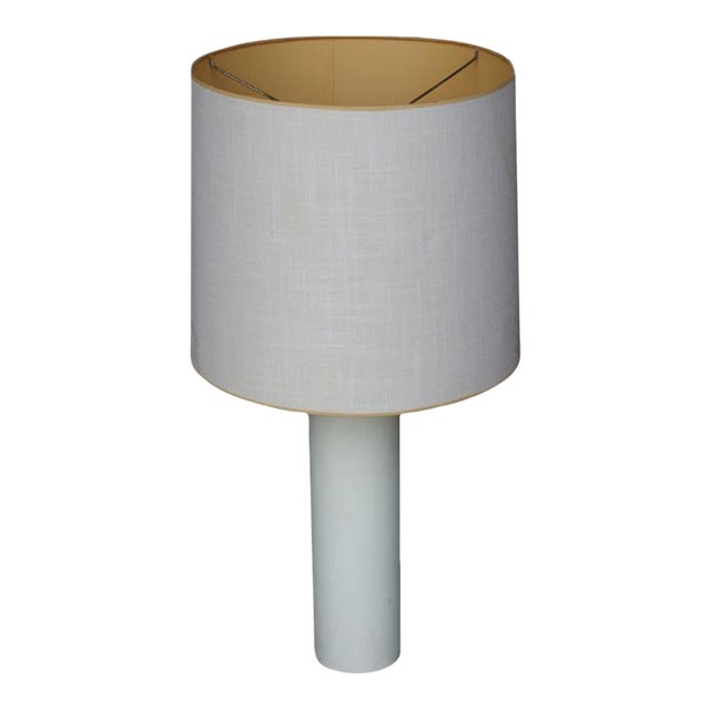 1960s George Kovacs White Leather Table Lamp For Sale