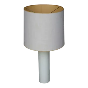 1960s George Kovacs White Leather Table Lamp