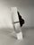 Antique zinc lion sculpture on lucite mount. Well patinated lion head re-purposed as room decor.