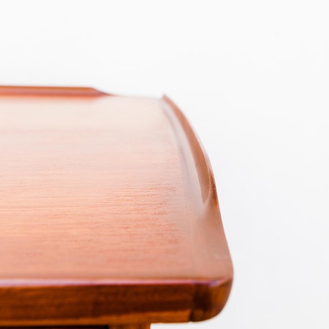 Brown 1950s Danish Modern Teak and Oak Boomerang Desk by Peter Lovig Nielsen, Attributed For Sale - Image 8 of 15