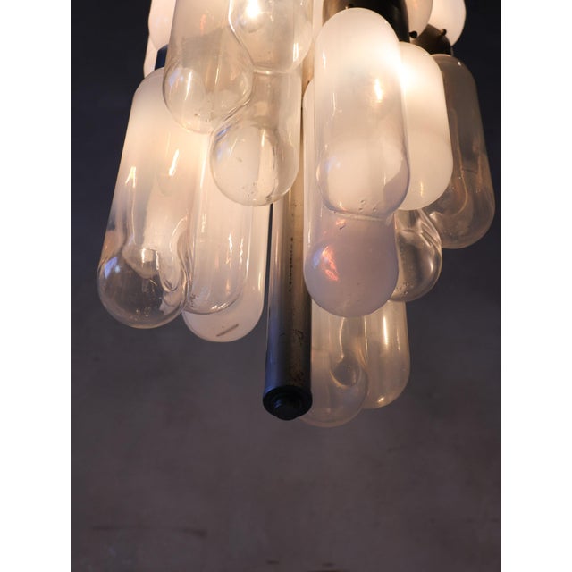 1970s Vintage Torpedo-Shaped Lamp with Pill-Shaped Murano Glass Shades, 1970s For Sale - Image 5 of 11