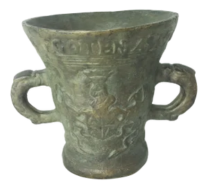 Antique Lead German Mortar