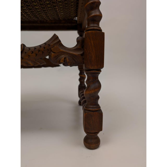 Asian Antique Antique Carved Walnut Stool For Sale - Image 3 of 9