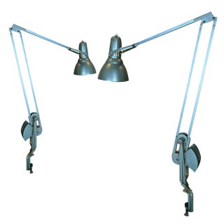 Vintage Industrial Desk Lamp from Erpe For Sale