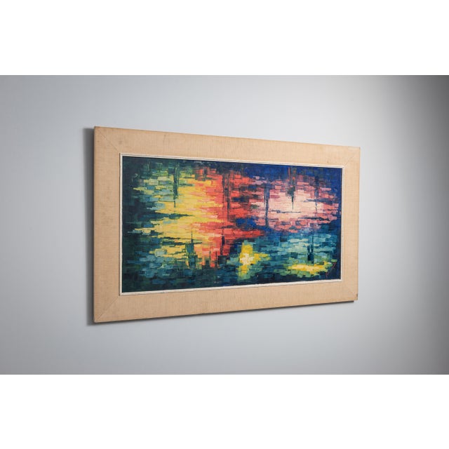 Abstract Composition, 1980s, Oil on Canvas For Sale - Image 4 of 14