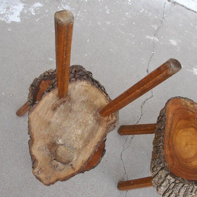 Set of Live Edge Side Tables For Sale - Image 9 of 11