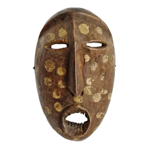 Vintage Carved Wood Lega Mask