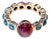Bochic "Capri" Ruby & Multi Blue Appetite Ring Set In 18K Gold & Silver For Sale