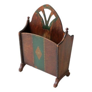 Antique Art Nouveau Magazine Rack For Sale