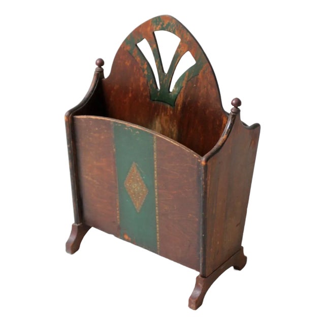 Antique Art Nouveau Magazine Rack For Sale