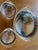 Antique Hand Painted Nippon 3-Piece Serving Set Cobalt Blue Heavy Gold Scenic Landscape M in Wreath Morimura 1910-1921 Châteaucore Grandmillennial For Sale - Image 13 of 14